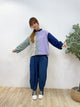 2308097 JA Scallop Patchwork Shirt - PURPLE