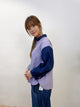 2308097 JA Scallop Patchwork Shirt - PURPLE