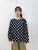 2308084 JA Dots Print Blouse - BLACK