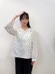 2308098 JA Crochet Lace Floral Shirt