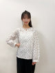 2308098 JA Crochet Lace Floral Shirt