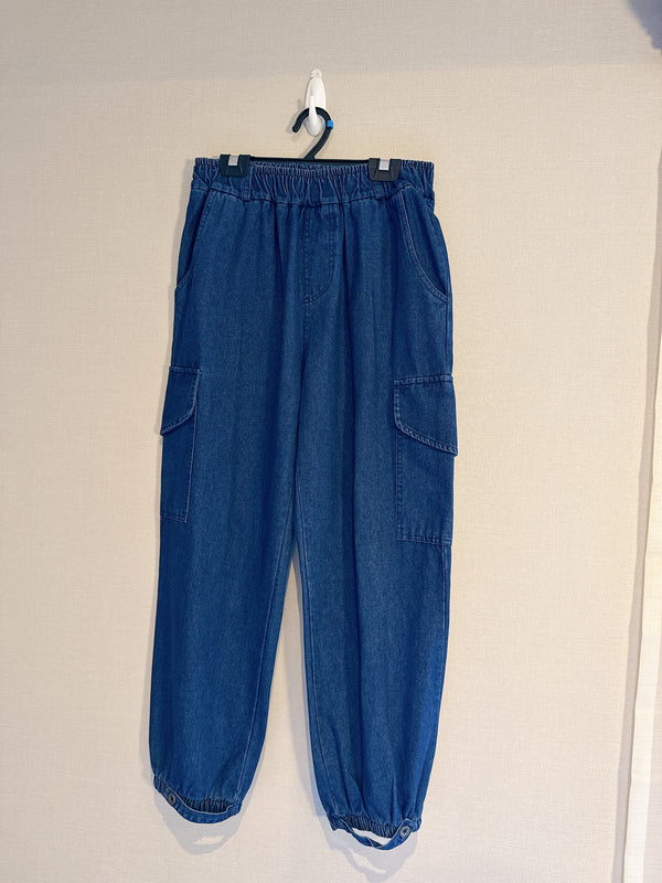 2508094 TCC Side Pockets Denim Pants - Navy