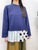 2308083 JA Dots & Stripes Hem Tee - NAVY