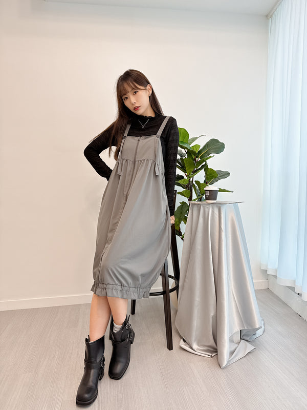 2509018 MAI Jumper Dress with Pockets - Grey