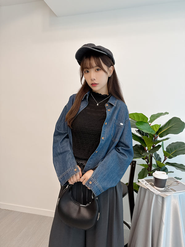 2509028 TU Basic Denim Overshirt - Blue
