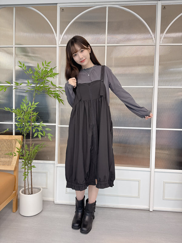 2509018 MAI Jumper Dress with Pockets - Black