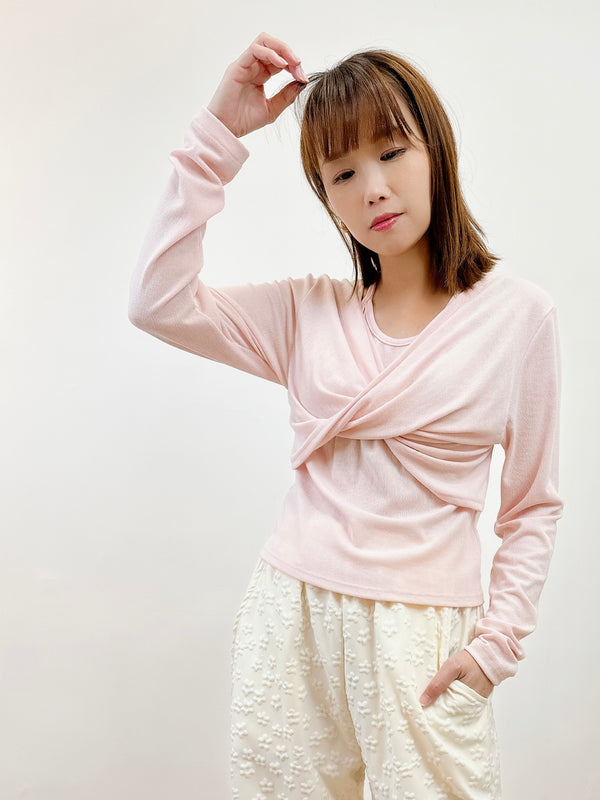 2402025 SAL 2 in 1 Knit Top - PINK