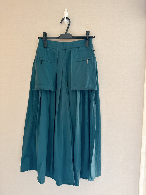 2508047 TU Tucked Gaucho Pants - Blue Green