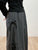 2401186 KR Side Ribbons Skirt - Charcoal