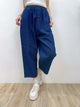 2308113 JA White Stitches Denim Carrot Pants