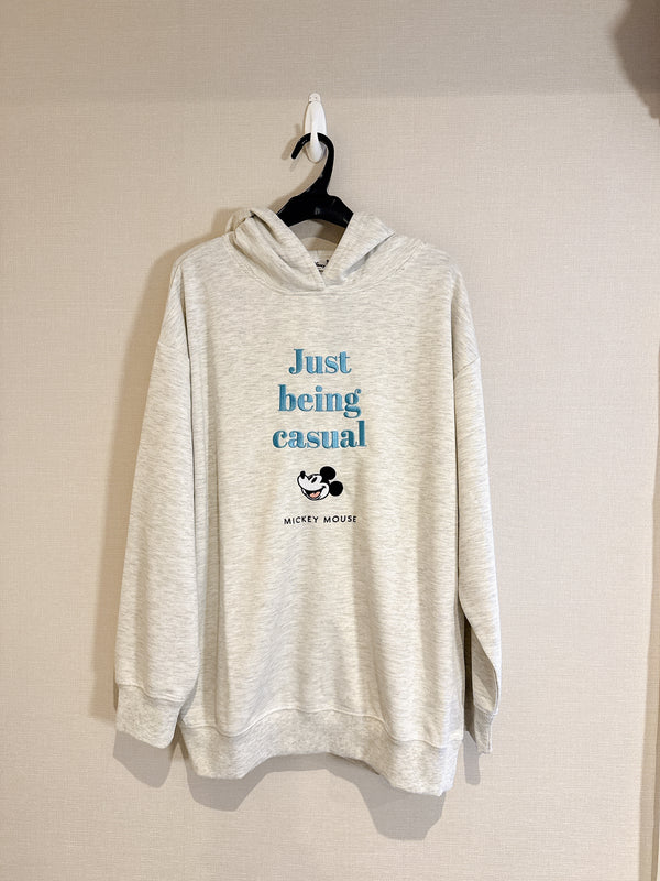 2508114 DIS Message Mickey & Minnie Hoodie - Grey