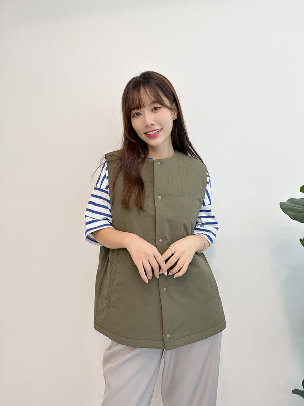 2509024 CONS Padded Vest Outer - Khaki