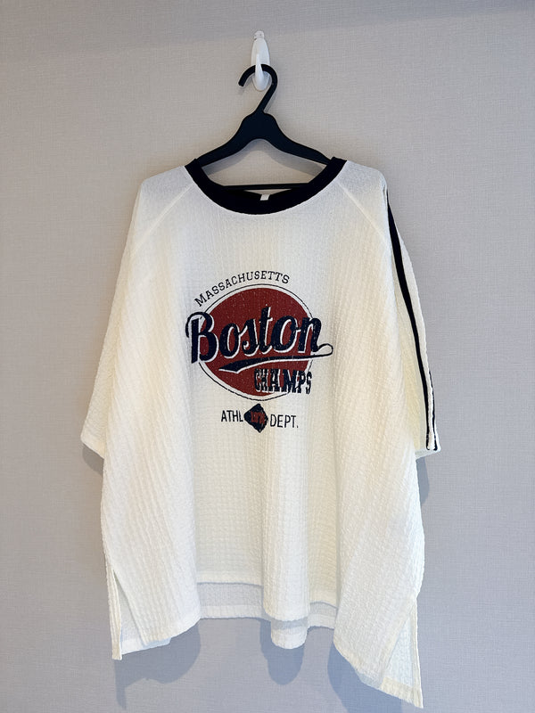 2508145 LUP Boston Crinkled Tee - White