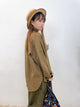 2308106 JA Round Collar Shirt - BROWN