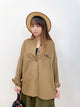 2308106 JA Round Collar Shirt - BROWN
