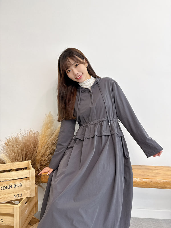 2509057 TU Drawstring Hoodie OP - Charcoal