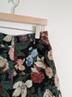 2309159 PU Floral Shorts - BLACK