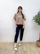 2309001 KR Ribbon EMB Top - BEIGE