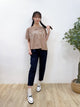 2309001 KR Ribbon EMB Top - BEIGE