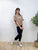 2309001 KR Ribbon EMB Top - BEIGE