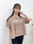 2309001 KR Ribbon EMB Top - BEIGE