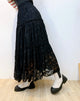 2401025 LAB Floral Skirt -Black