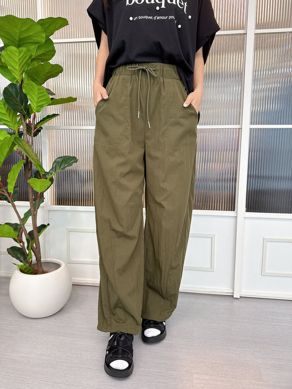 2506032 CC Barrel Leg Pants - Khaki