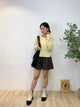 2401136 FO Hearts Buttons Sweater-Yellow