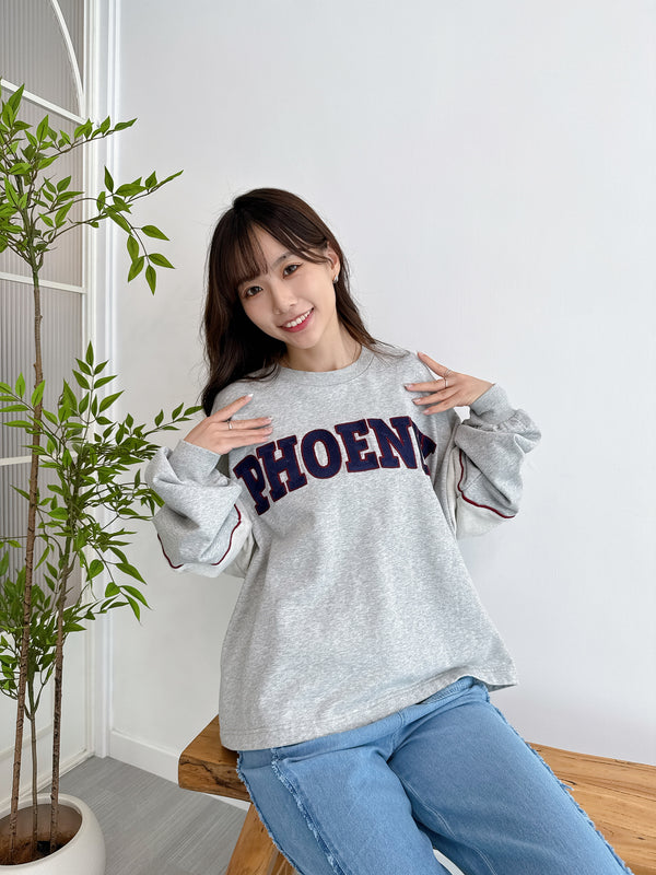 2510007 LUP EMB. Logo Pullover - Grey