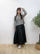2309016 KR Ribbon Border Tee - BLACK
