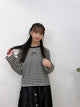 2309016 KR Ribbon Border Tee - BLACK