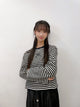 2309016 KR Ribbon Border Tee - BLACK
