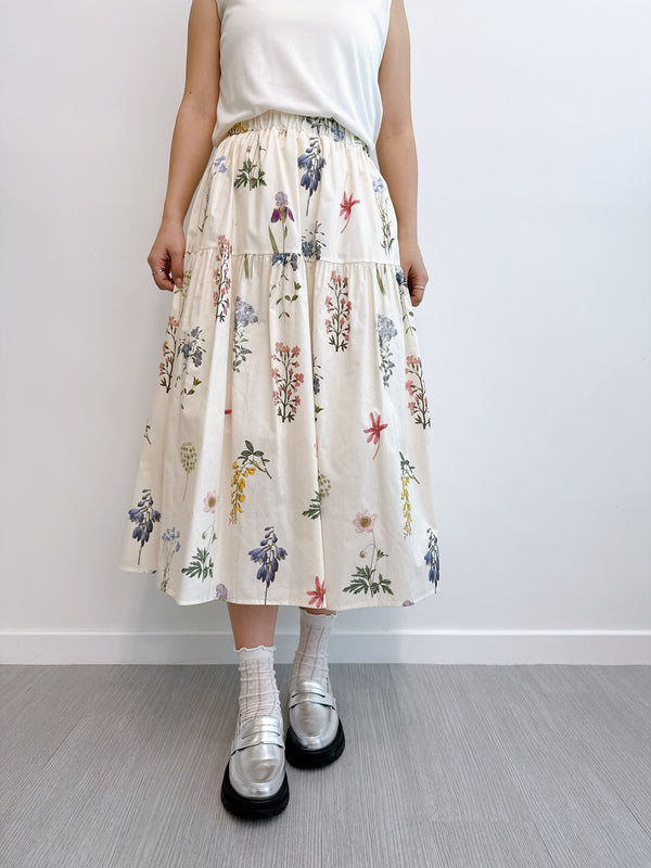 2504042 VI Botanical Floral Cotton Skirt