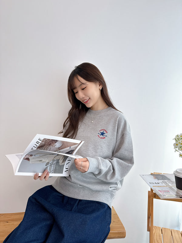 2510010 CONS EMB. All Star Logo Pullover - Grey