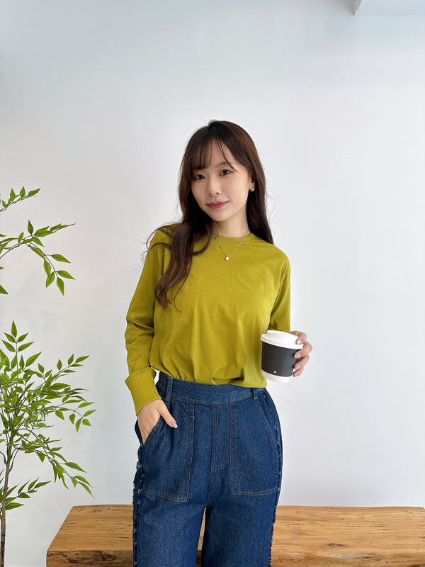 2509087 MMO Crew Neck Long-sleeve Tee - Yellow