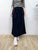 2309045 KR Mixed Fabric Maxi Skirt - BLACK