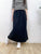 2309045 KR Mixed Fabric Maxi Skirt - BLACK