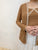 2401118 HO Lace Vest Cardigan Set - Brown