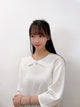 2309065 KR Cloud Collar Top  -WHITE