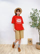 2305036 SOL Vintage Print Tee -RED