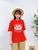 2305036 SOL Vintage Print Tee -RED