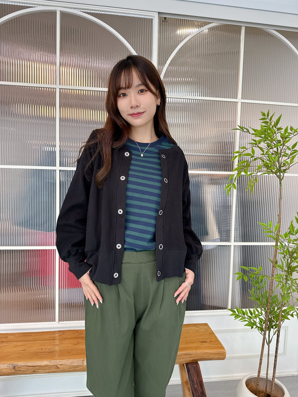2510003 34 Volume Sleeves Cardigan