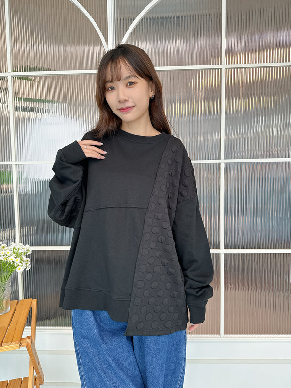 2510005 LUP Polka Dot Pullover - Black