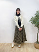 2309064 KR Scallop Collar Heart Cardigan - BEIGE