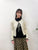 2309064 KR Scallop Collar Heart Cardigan - BEIGE