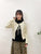 2309064 KR Scallop Collar Heart Cardigan - BEIGE