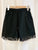 2404106 PG Lace Hem Shorts - Black