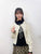 2309064 KR Scallop Collar Heart Cardigan - BEIGE