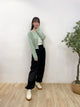 2309064 KR Scallop Collar Heart Cardigan - GREEN