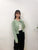 2309064 KR Scallop Collar Heart Cardigan - GREEN